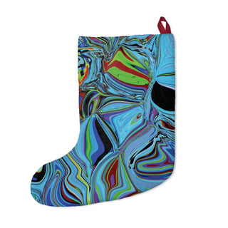 Blue Chaos Psychedelic Christmas Stocking