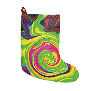 Neon Swirl Psychedelic Christmas Stocking