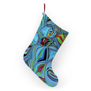 Blue Chaos Psychedelic Christmas Stocking