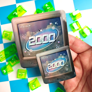 2000s Retro TV Holographic Sticker