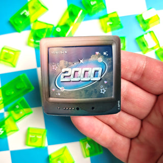 2000s Retro TV Holographic Sticker