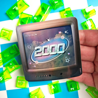 2000s Retro TV Holographic Sticker