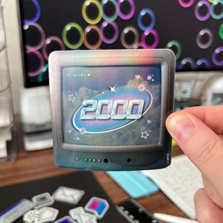 3 inch Y2K 2000s Retro TV Sticker