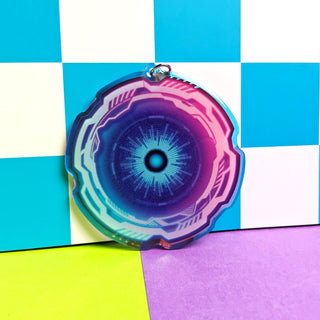 3 inch Cyberpunk Eye Holographic Keychain