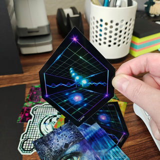 Dimension Jumping Holographic Sticker