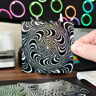 3 inch Rorschach Vortex Psychedelic Sticker