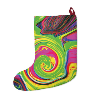Neon Swirl Psychedelic Christmas Stocking