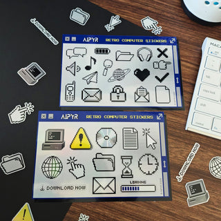 90s Computer Sticker Sheet Set