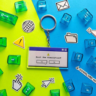 90s Retro Computer Error Keychain