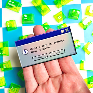 90s Reality Computer Pop Up Sticker