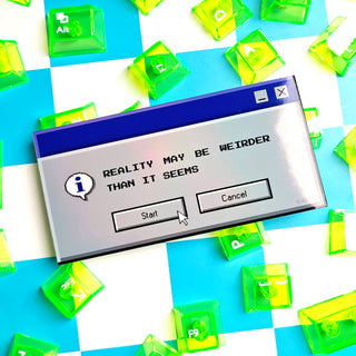 90s Reality Computer Pop Up Sticker
