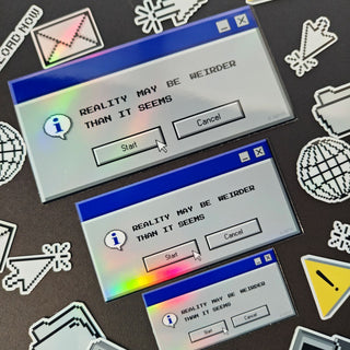 90s Weird Reality - Holographic Sticker