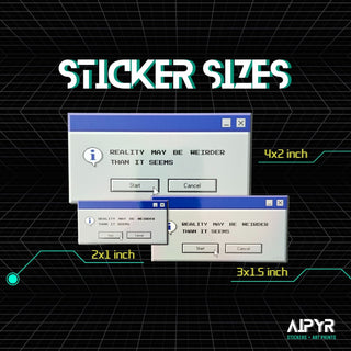 90s Reality Popup Window Sticker