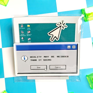 90s Reality Computer Pop Up Magnet
