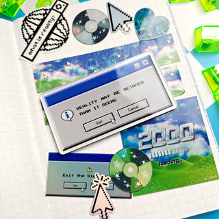 90s Reality Computer Pop Up Magnet