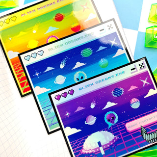 Vaporwave Alien Dreams Stickers