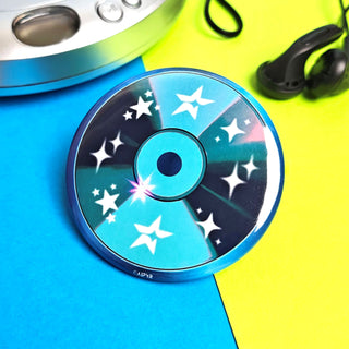 Blue CD Button or Magnet