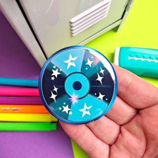 Blue CD Button or Magnet