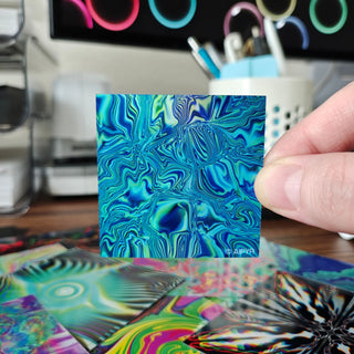 2 inch Frutiger Flow Holographic Sticker