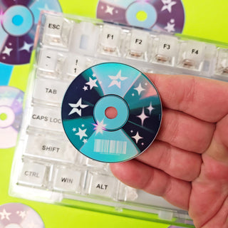 Blue Y2K CD Sticker