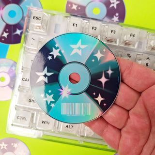 Blue Y2K CD Sticker
