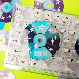 Blue Y2K CD Sticker