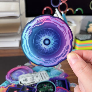 Cyber Eye Holographic Sticker