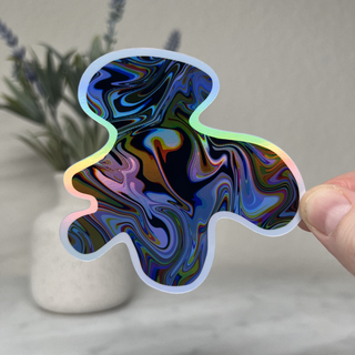 Chromatic Aberration Holographic Sticker by Aipyr