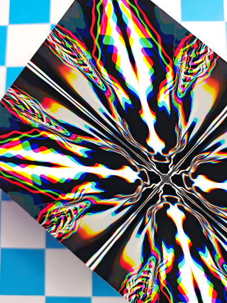 Chromatic Glitch Art Print