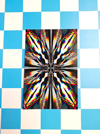 Chromatic Glitch Art Print