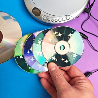 Holographic Y2K CD Sticker