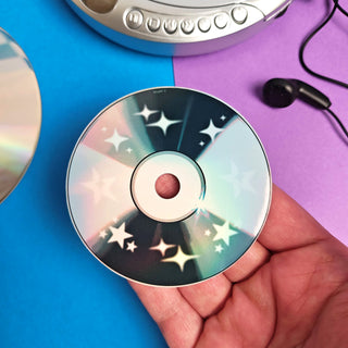 Holographic Y2K CD Sticker