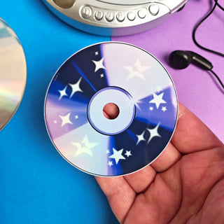 Holographic Y2K CD Sticker