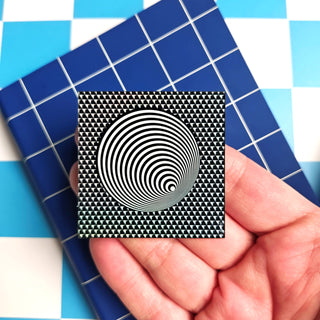 Cube Illusion Holographic Sticker