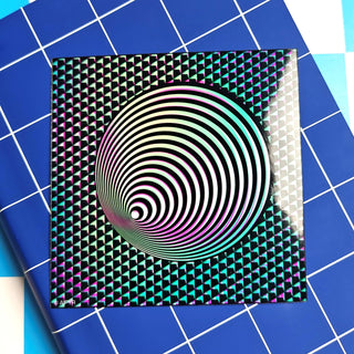 Cube Illusion Holographic Sticker