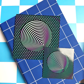 Cube Illusion Holographic Sticker