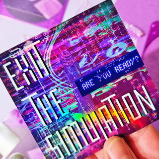 Cyberpunk Exit The Simulation Sticker