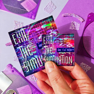 Cyberpunk Exit The Simulation Sticker