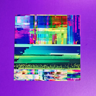 Colorful abstract pattern on a purple background