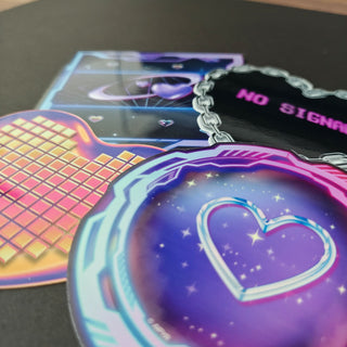 Cyberpunk Hearts Sticker Set