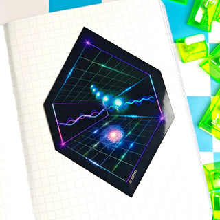 Holographic Dimension Jumping Sticker