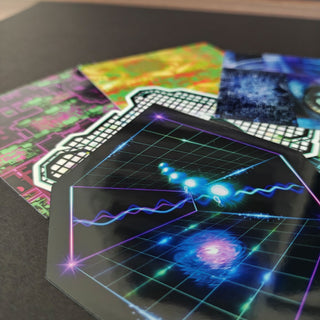 Close up of the Dimension Jumping Holographic Sticker