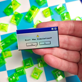 90s Exit The Simulation Error Sticker