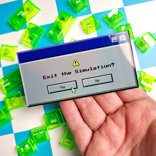 90s Exit The Simulation Error Sticker