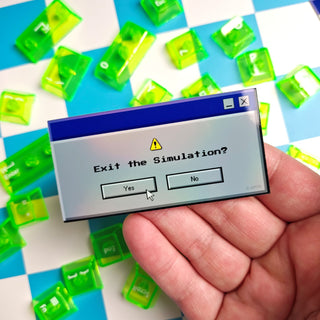 90s Exit The Simulation Error Sticker