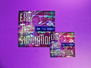 Existential Escape Vaporwave Sticker