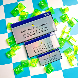 90s Exit The Simulation Error Sticker