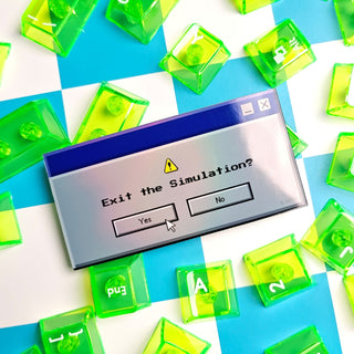 90s Exit The Simulation Error Sticker