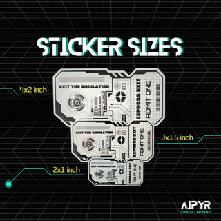 Exit the Simulation Ticket Sticker