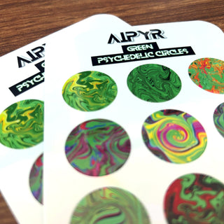 Green Psychedelic Sticker Sheet